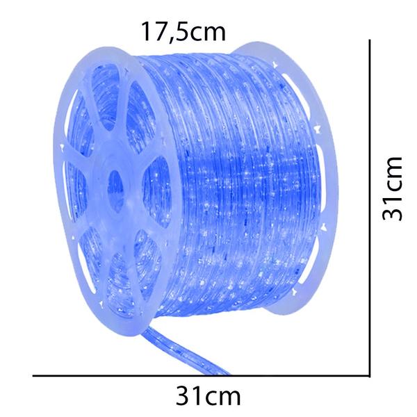 Imagem de Mangueira led redonda azul 127v 100 mts