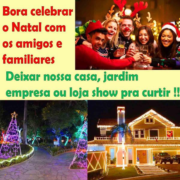 Imagem de mangueira luminosa led pisca pisca 10m luzes  de natal redonda 110v fita led 5050 alto brilho pisca pisca natal