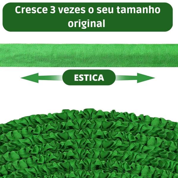 Imagem de Mangueira Magica 60 Metros Podendo Chegar ate 60 Metros Multiuso Jardim Casa Carros Reforçada Retrátil Flexível Resisten