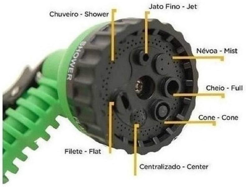 Imagem de Mangueira Mágica 60 Metros Verde 7 Jatos