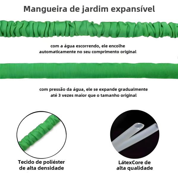 Imagem de Mangueira Mágica Expansível - Alta Pressão para Lavagem de Carro e Jardim