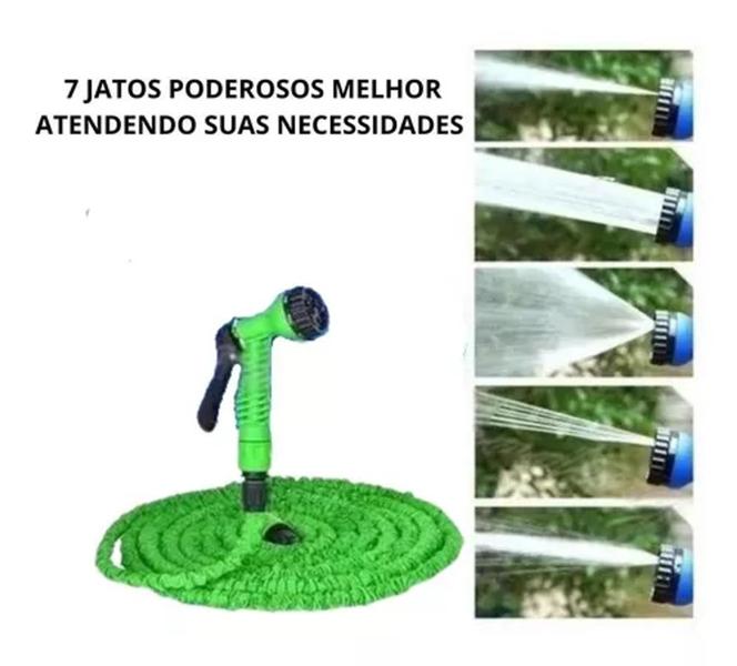 Imagem de Mangueira Magica Extensível 22,5 Metros Irrigação 7 Jatos Super Flexível Para Jardim - 123Útil