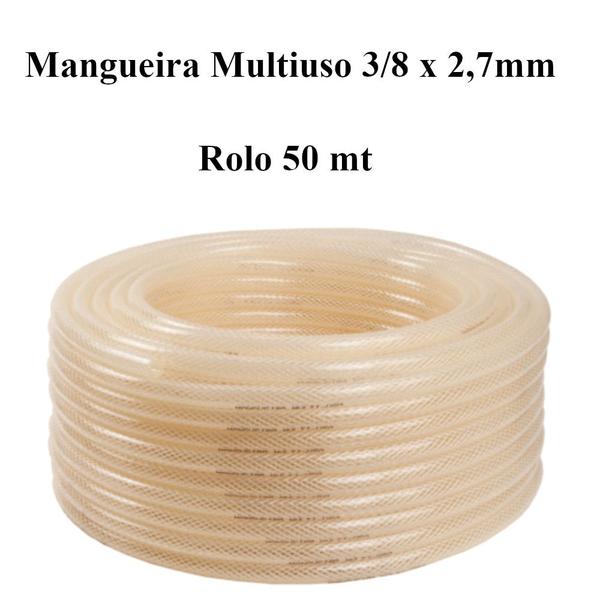 Imagem de Mangueira Multiuso trançada Para Gás 3/8 2,7mm rolo 50 mt