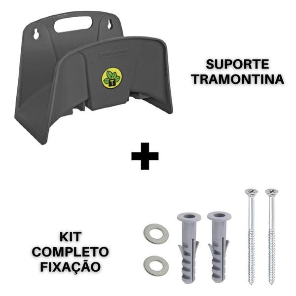 Imagem de Mangueira para Casa Siliconada Laranja 25Mts + Suporte DuraFlex