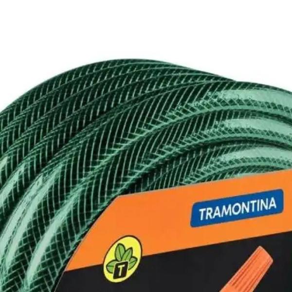 Mangueira para Jardim 20 Metros com Esguicho e Suporte TRAMONTINA Imagem de Mangueira para Jardim 20 Metros com Esguicho e Suporte TRAMONTINA