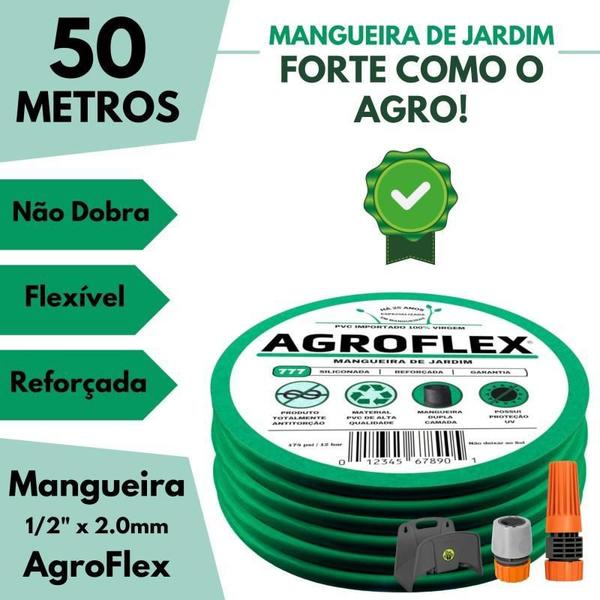 Imagem de Mangueira Quintal Agroflex 50 M Com Suporte Tramontina