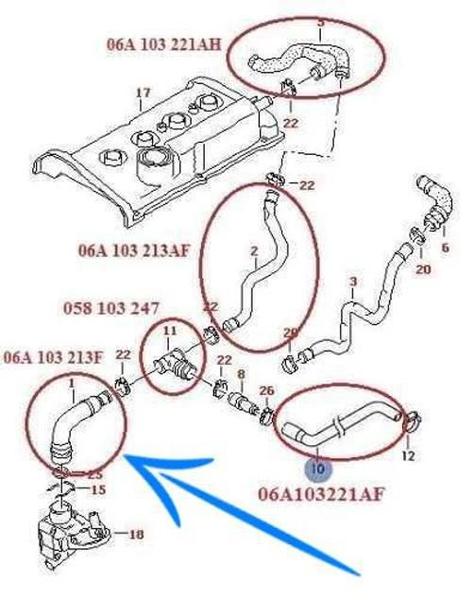 Imagem de Mangueira Respiro Audi A3 Golf Passat 1.8T - 06A103213F