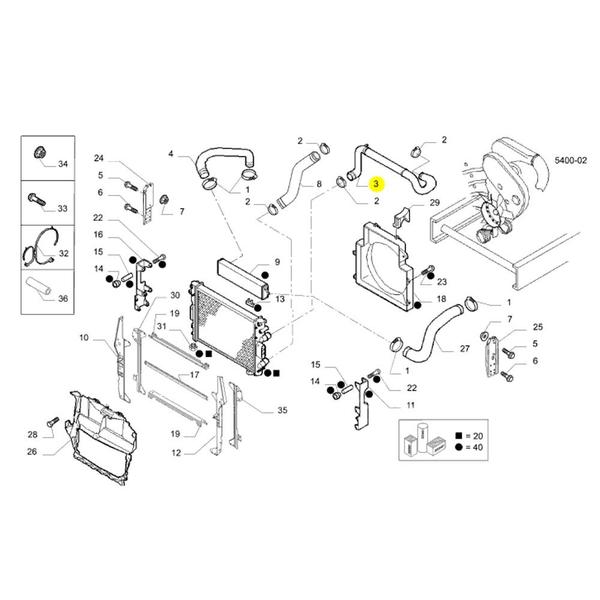 Imagem de Mangueira Superior do Radiador Para Iveco Nova Daily - 5801299399