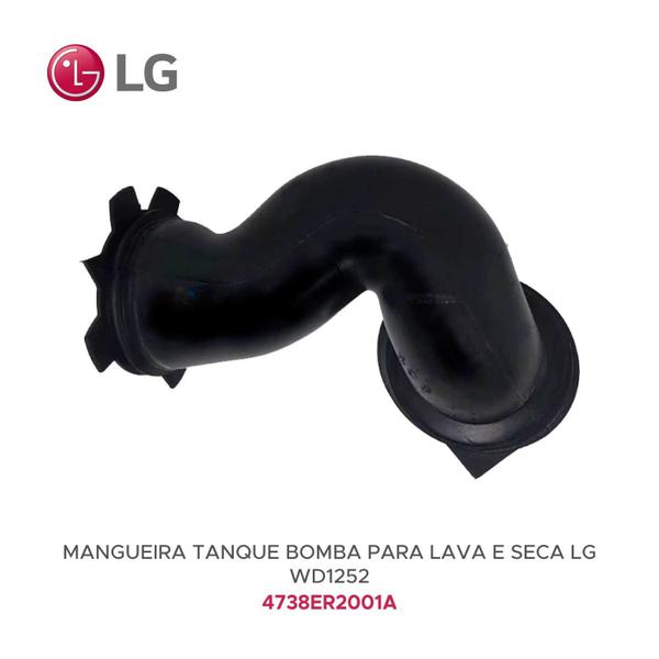 Imagem de Mangueira Tanque Bomba Lava Seca WD12596 WD1252 4738ER2001A