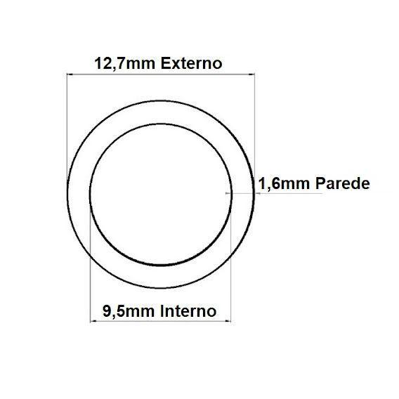 Imagem de Mangueira Tubo Pu 1/2 Azul Poliuretano Compressor Ar 1mt