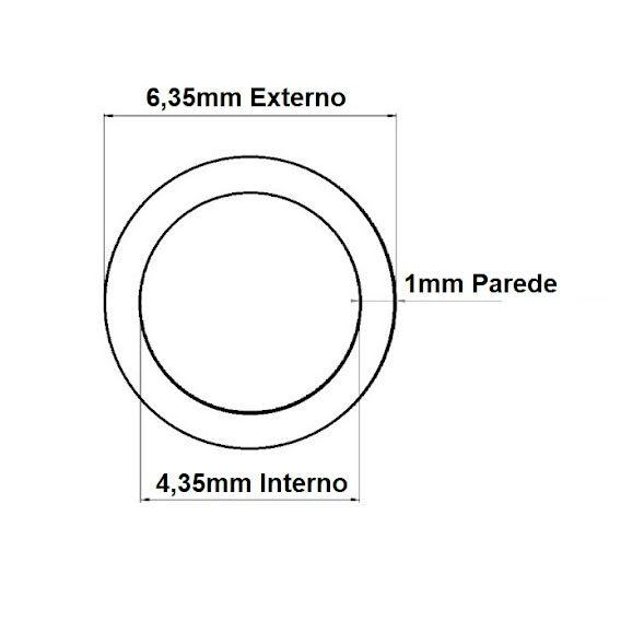 Imagem de Mangueira Tubo Pu 1/4 Azul Poliuretano Compressor Ar 1mt