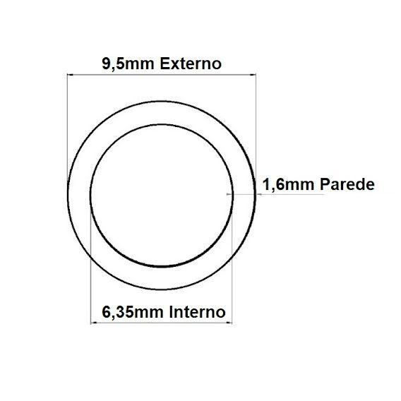 Imagem de Mangueira Tubo Pu 3/8 Azul Poliuretano Compressor Ar 10mt