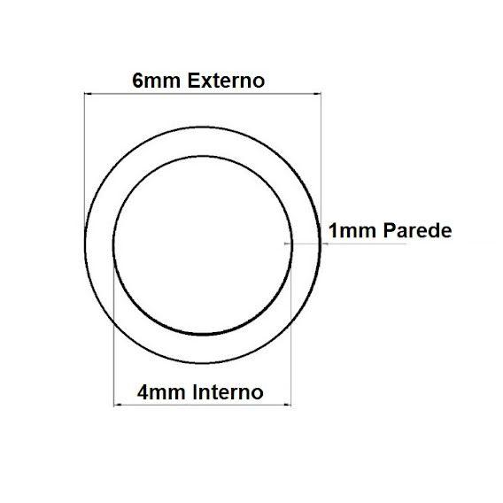 Imagem de Mangueira Tubo Pu 6mm Cristal Poliuretano Compressor Ar 5mt