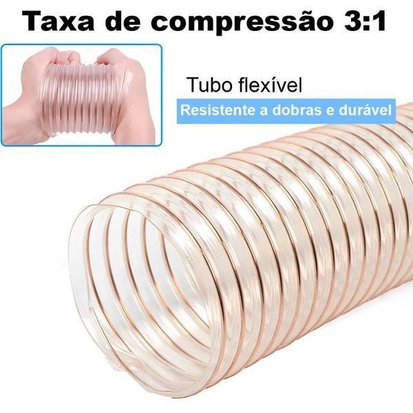 Imagem de Mangueira Vacuo Ar Transparente Pu 2 Pol (50,8Mm) 10 Metros