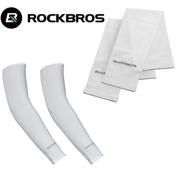 Imagem de Manguito Branco Esportes Proteção Solar Uv Unissex Ciclismo RockBros XT9002