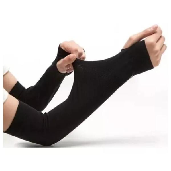 Manguito lycra c/ luva preto take care Imagem de Manguito lycra c/ luva preto take care