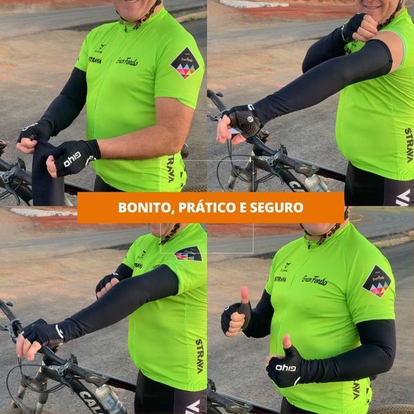 Imagem de Manguito Manga com Proteção Solar Braços Ciclismo FuteVôlei Uv 50+ Vôlei