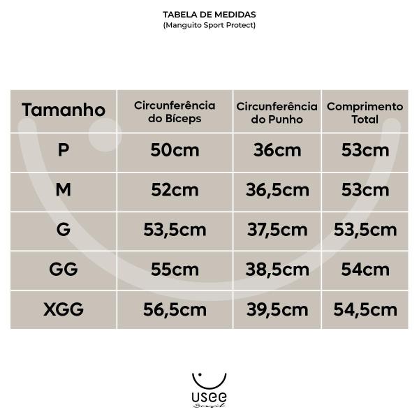 Imagem de Manguito Manga Proteção Solar de Braço Sport UV+ Usee Brasil