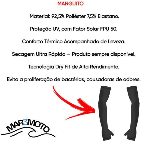 Imagem de Manguito Motoboy Militar Tático Ciclismo Térmico Futebol Esportes Proteção Dedos Braços Solar Uv 50+