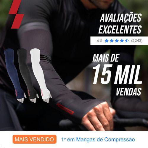 Imagem de Manguitos Proteção Uv 50 Ciclismo Moto Compressão Tempestal