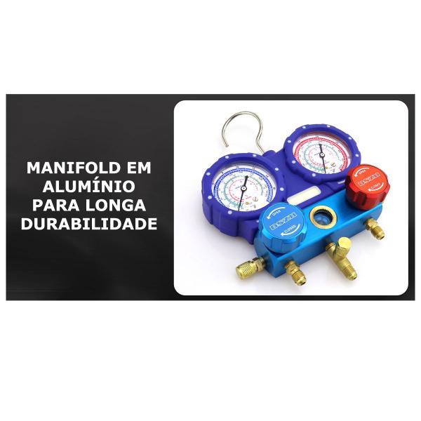 Imagem de Manifold analogico dszh gas r22/r404a/r410a/r407c wk-c6002s