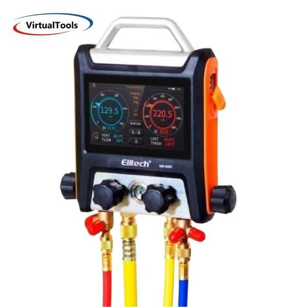 Imagem de Manifold digital inteligente com vacuometro - bluetooth - 4 vias - ms-4000