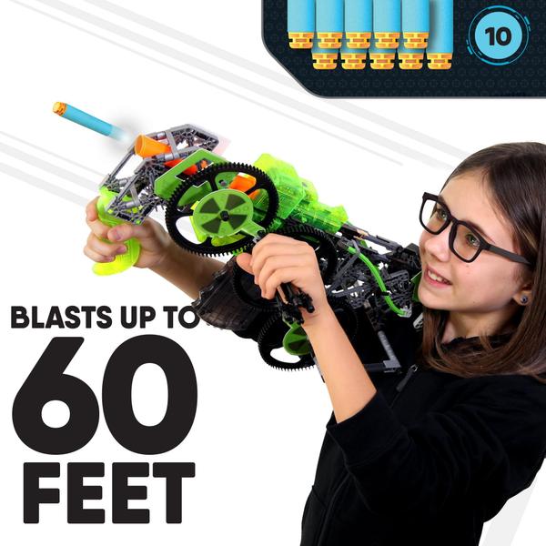 Imagem de Manivela criptográfica Dart Blaster K'NEX Cyber-X C10 com motor de mais de 8 anos