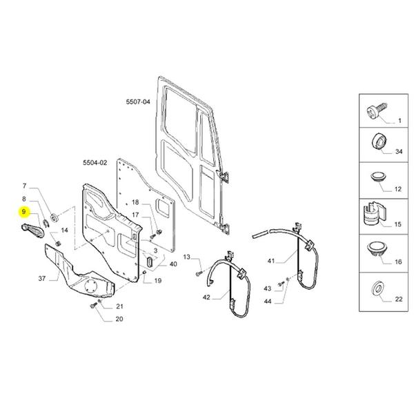 Imagem de Manivela De Regulagem Vidro Para Iveco Stralis - 504063040