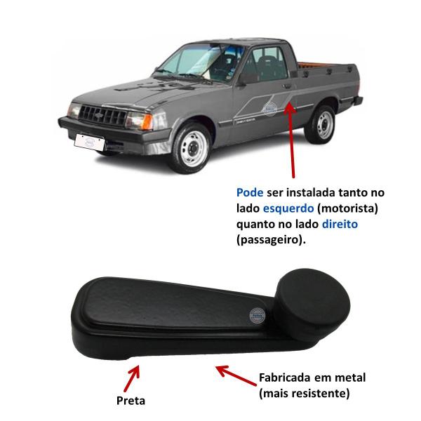 Imagem de Manivela do vidro Chevy 500 83-95 Preta 16 Estrias - Fina