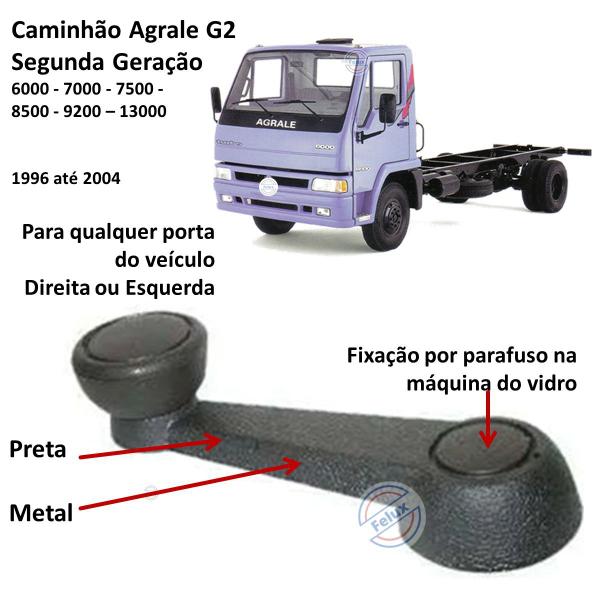 Imagem de Manivela vidro Agrale G2 G3 6000 8500 9200 13000  Metal