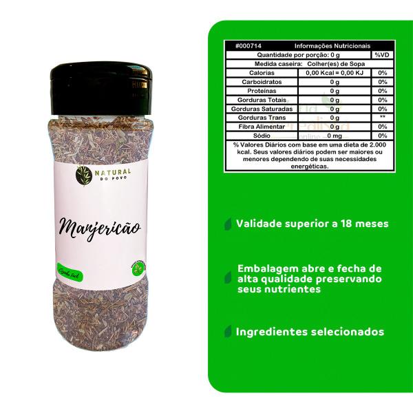 Imagem de Manjericão Puro em Flocos Sabor Intenso 100% Natural Pote com Dosador 25g 