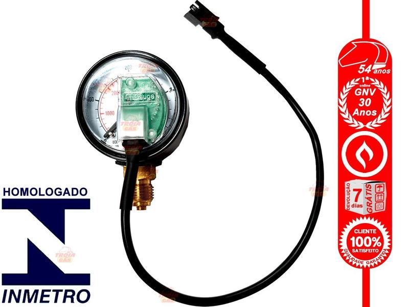 Imagem de Manômetro T800 P/comutadoras TURY GAS T1000 T1011 T1015 T1200 T3000 IGT