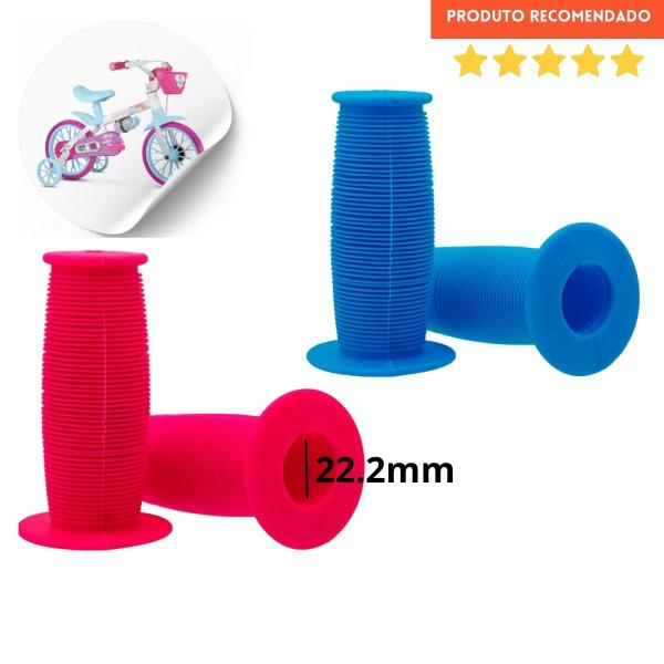 Imagem de Manopla bicicleta  infantil 85mm 22.2 Cores Azul ou Rosa GTA