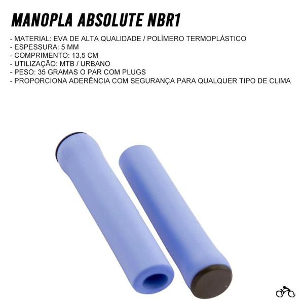 Imagem de Manopla Bike Absolute NBR1 Silicone 135 mm