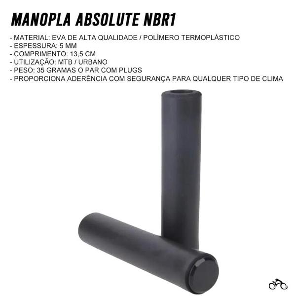 Imagem de Manopla Bike Absolute NBR1 Silicone 135 mm