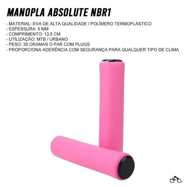 Imagem de Manopla Bike Absolute NBR1 Silicone 135 mm