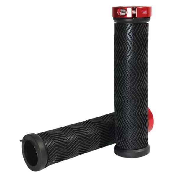 Imagem de Manopla Bike Com Trava GTS Preto Borracha 130mm