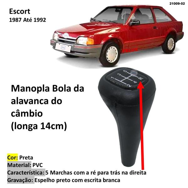 Imagem de Manopla Bola alavanca Câmbio Escort 1983-1992 ré para tras