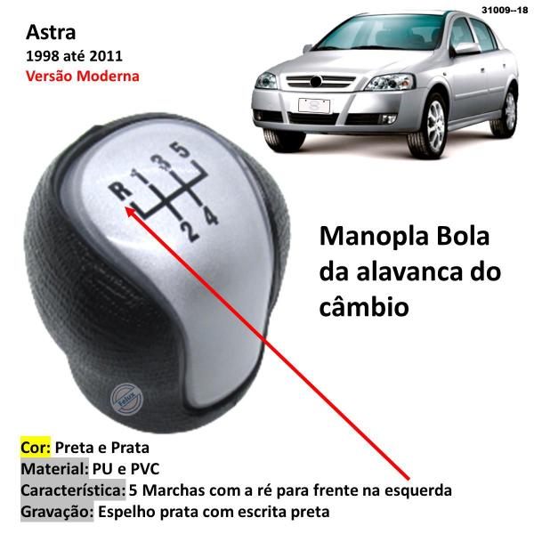 Imagem de Manopla Bola de Cambio Moderna Astra 1998-2011 Prata