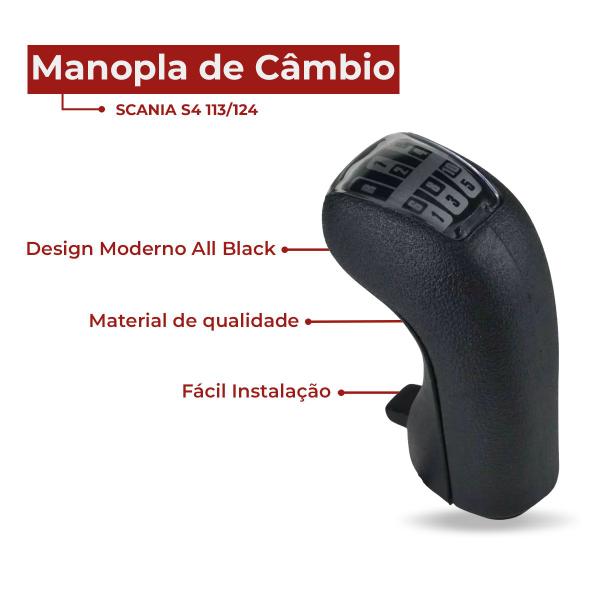 Imagem de Manopla Cambio Compativel Scania 112 113 112hw 10 marchas Modelo Naja S5 384970