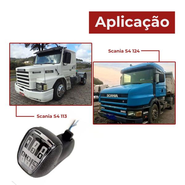 Imagem de Manopla Cambio Compativel Scania 112 113 112hw 10 marchas Modelo Naja S5 384970