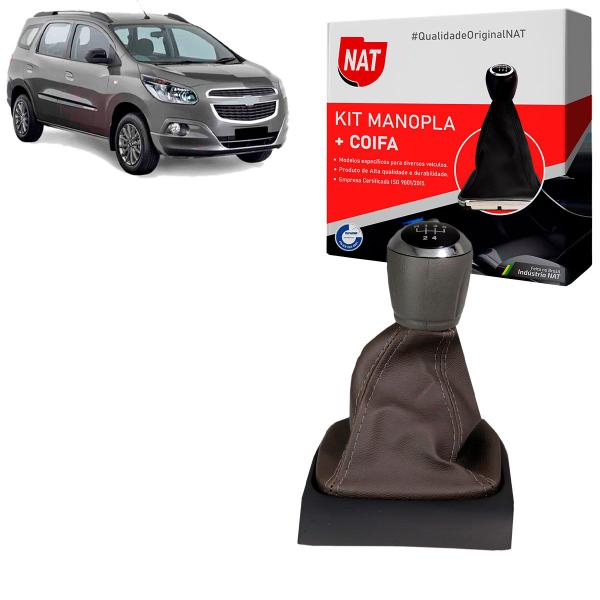 Imagem de Manopla + Coifa Chevrolet Spin 2013 Até 2018 - 5 Marchas