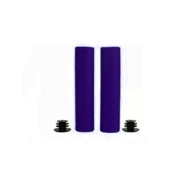 Imagem de Manopla MTB Silicone WS-088 Macia 130mm Azul Escuro c/ Plugs