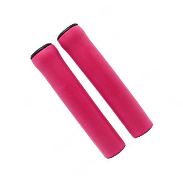 Imagem de Manopla MTB Silicone WS-088 Macia 130mm Rosa c/ Plugs