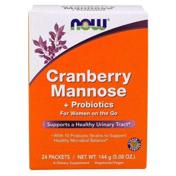 Imagem de Manose de cranberry mais probióticos 24 cada da Now Foods (pacote com 2)