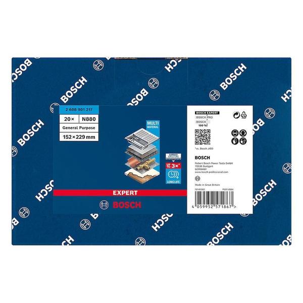 Imagem de Manta Abrasiva Expert N880 152X229Mm Lixamento Manual Bosch