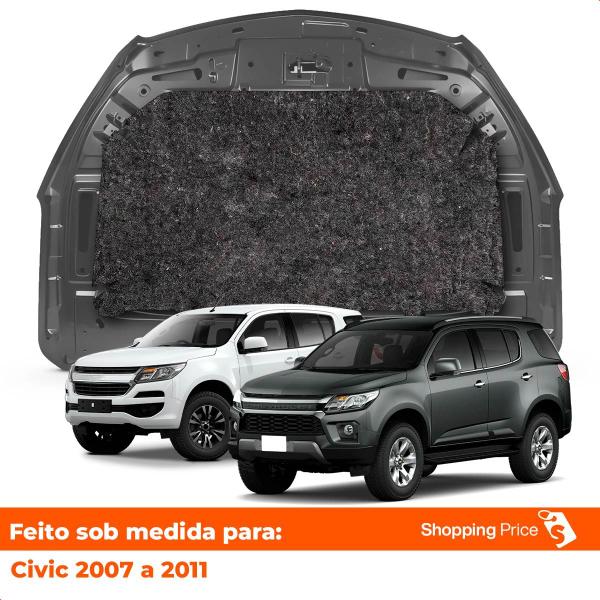 Imagem de Manta Acústica Forro de Capô Antichamas Premium Blazer S10 2017 a 2022 com Presilha Grud