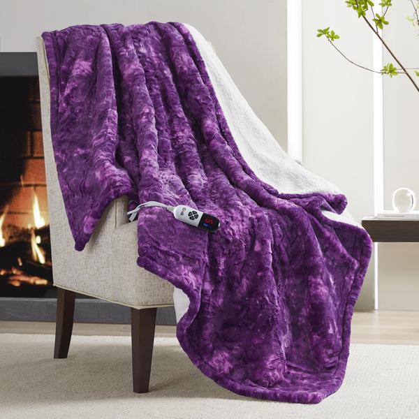 Imagem de Manta aquecida Codi Soft Purple Faux Fur 150x180cm