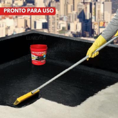 Imagem de Manta Asfaltica 45cm + Primer 3,6lts Kit Aplicação Fita Metalizada Vedação Telha Laje Vedatudo