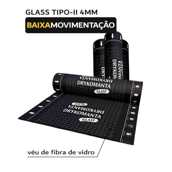 Imagem de Manta Asfáltica Drykomanta Glass Tipo II B 4MM Dryko Preto